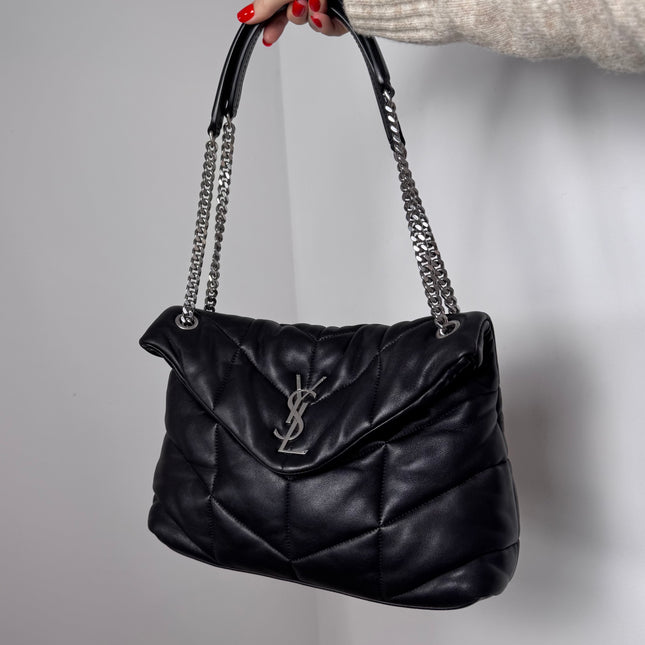Sac Saint Laurent Puffer Large Noir