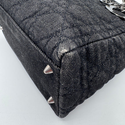 Sac Lady Dior Medium Tissu Jean Noir Dior