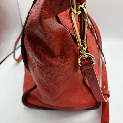 Sac Louis Vuitton Lumineuse cuir empreinte rouge