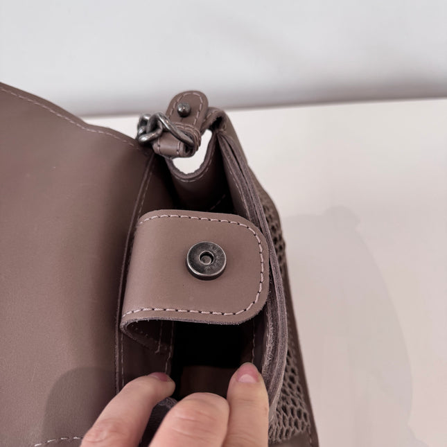 Sac Chanel demie lune marron glacé