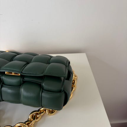 Sac Bottega Veneta cassette vert sapin