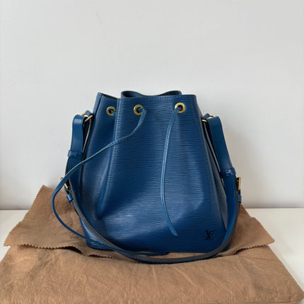 Sac Louis Vuitton PM Noé cuir épi bleu