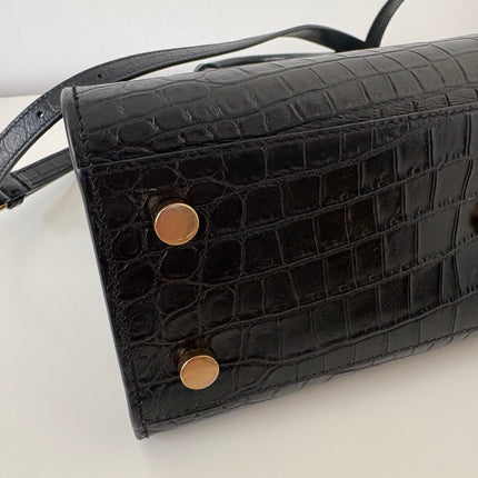 Sac de jour Saint Laurent embossé crocodile baby
