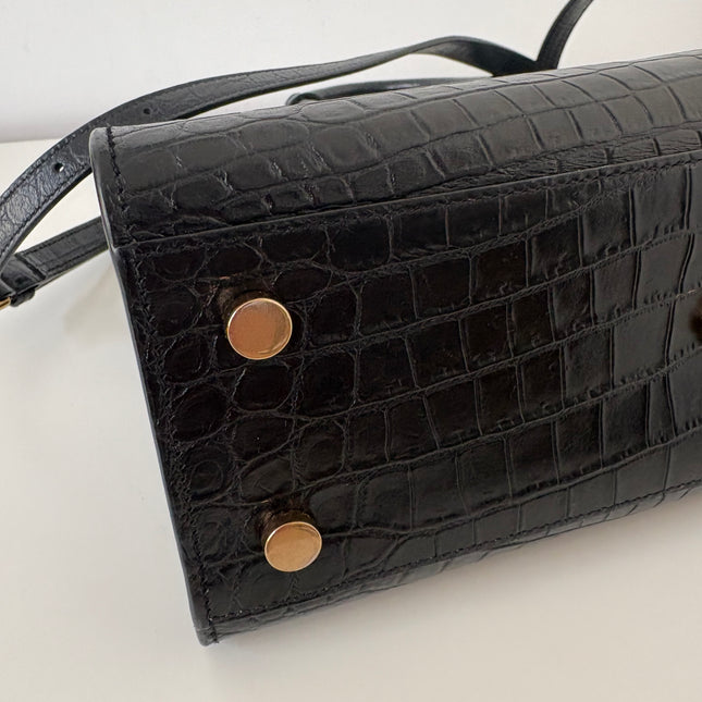Sac de jour Saint Laurent embossé crocodile baby