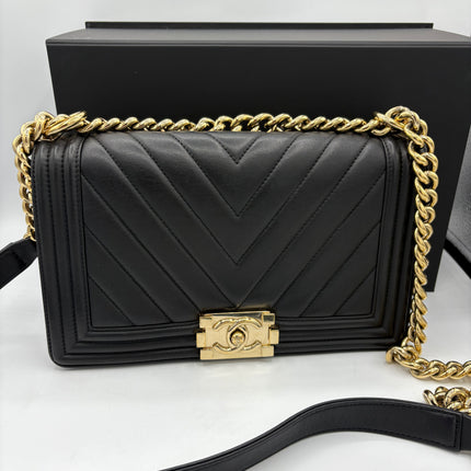 Sac Chanel Boy chevrons médium