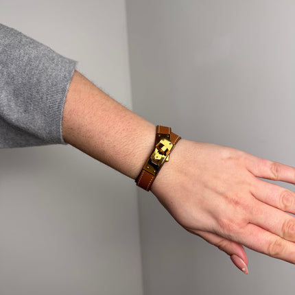 Bracelet Hermès Kelly double tour  Gold T2