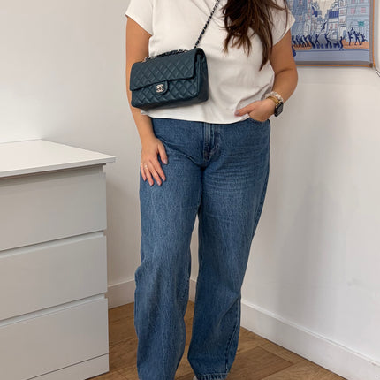 Sac Chanel Timeless 11.12 Cuir Caviar bleu