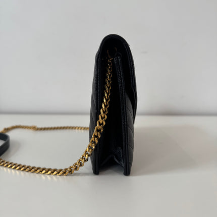 Sac Saint Laurent cassandre enveloppe chain Wallet noir