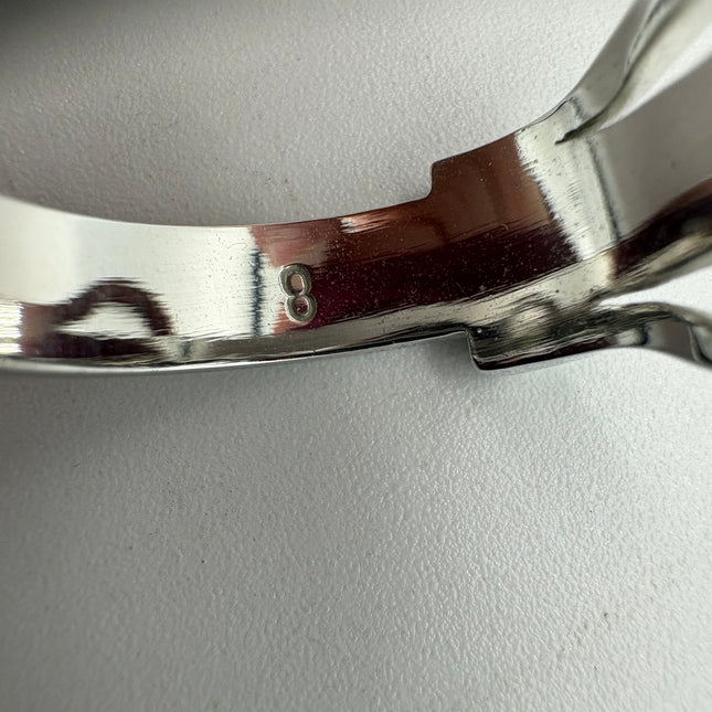 Bague Dior T55 métal argent