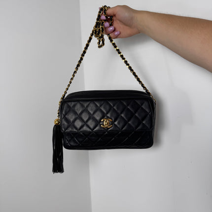 Sac Chanel caméra noir vintage