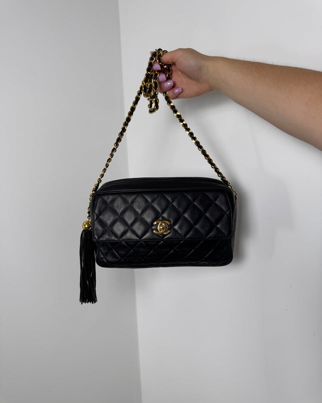 Sac Chanel caméra noir vintage