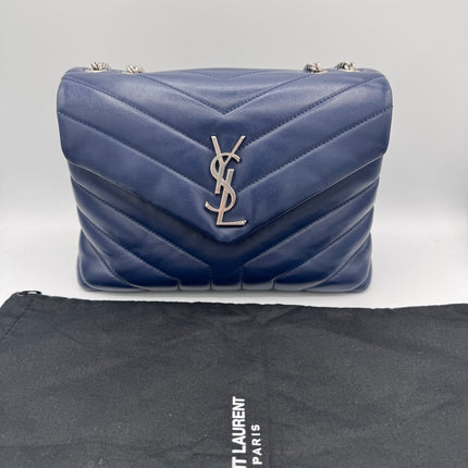 Sac Loulou Small Saint Laurent Bleu Marine