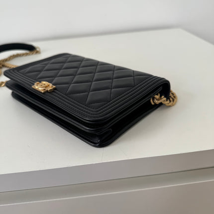 Sac Chanel Wallet on Chain Boy Noir