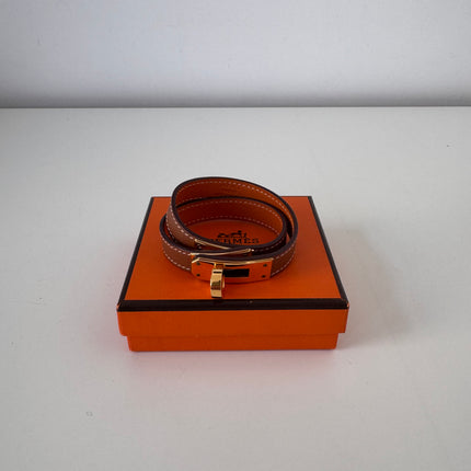 Bracelet Hermès Kelly double tour  Gold T2