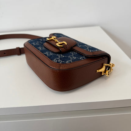 Sac Gucci Horsebit 1955 PM Denim