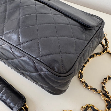 Sac Chanel Caméra GM vintage bleu nuit