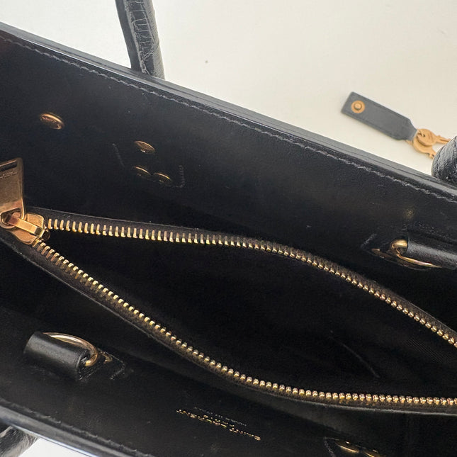 Sac de jour Saint Laurent embossé crocodile baby