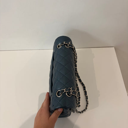 Sac Chanel Timeless 11.12 Cuir Caviar bleu