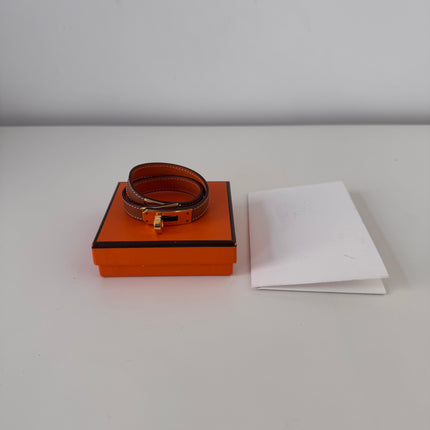 Bracelet Hermès Kelly double tour  Gold T2
