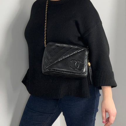 Sac Caméra vintage Chanel Noir