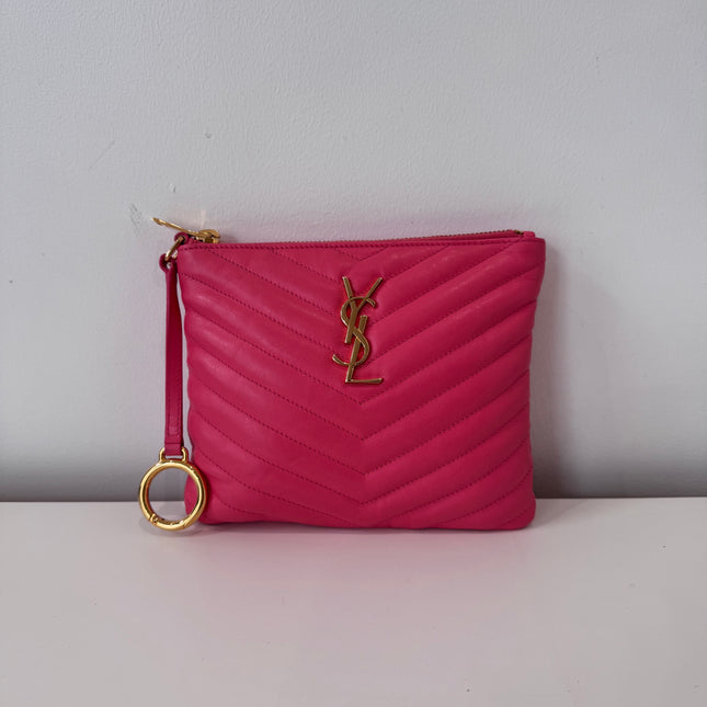 Pochette rose saint Laurent new jolie