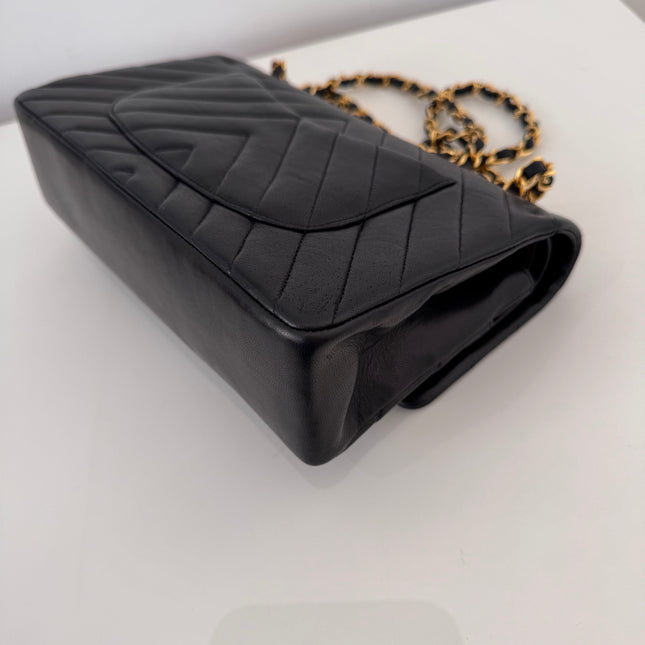 Sac Chanel Timeless 25 cm Chevrons Noir