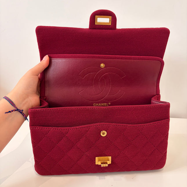 Sac Chanel 2.55 jersey framboise