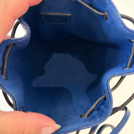 Sac Louis Vuitton Nano Noé Cuir Épi Marine