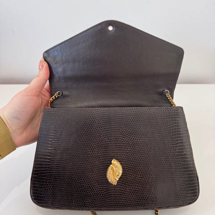 Sac Dior Vintage lézard marron