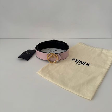 Ceinture Fendi rose réversible