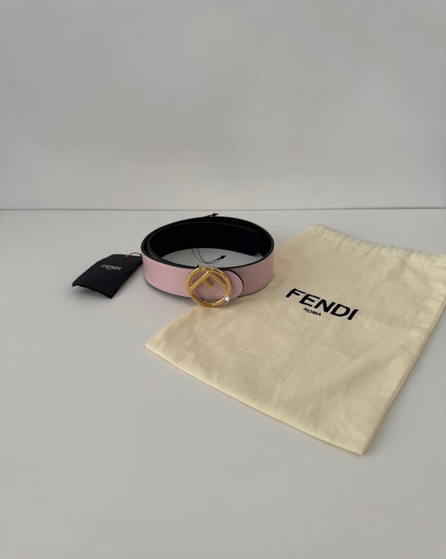 Ceinture Fendi rose réversible