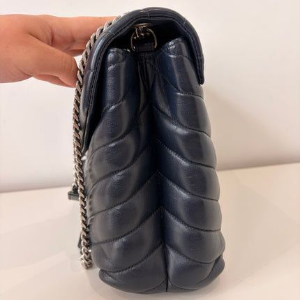 Sac Saint Laurent Loulou Medium Marine