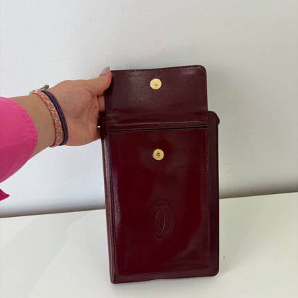 Pochette Cartier à Dragonne bordeaux