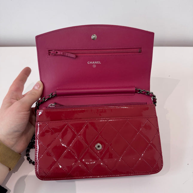 Sac Chanel Wallet on chain framboise