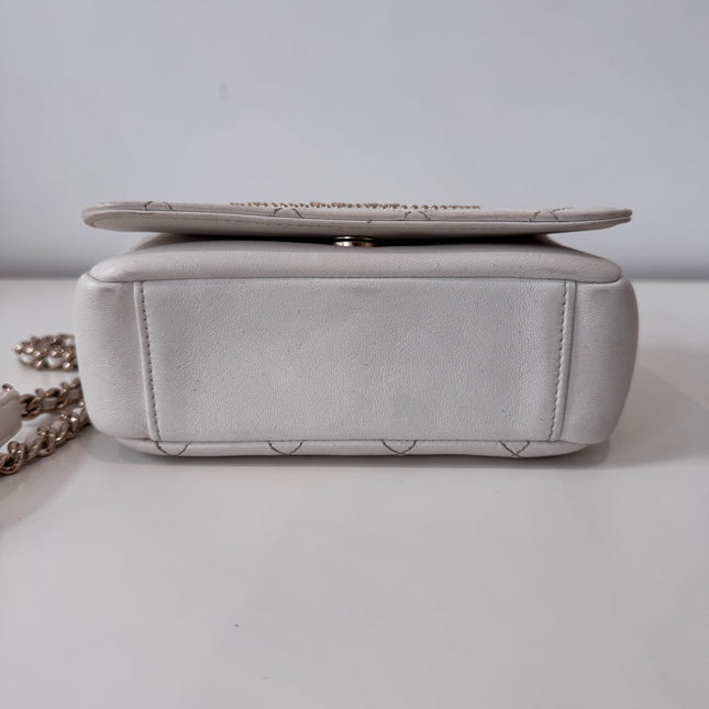 Sac Chanel caméra blanc cassé