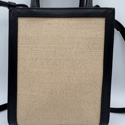 Sac Celine Cabas Vertical Toile Beige