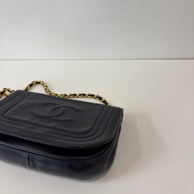 Sac Chanel marine vintage bandoulière