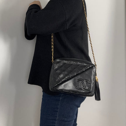 Sac Caméra vintage Chanel Noir