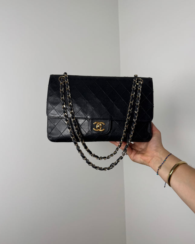 Sac Chanel Vintage Timeless 25cm Noir rabat droit