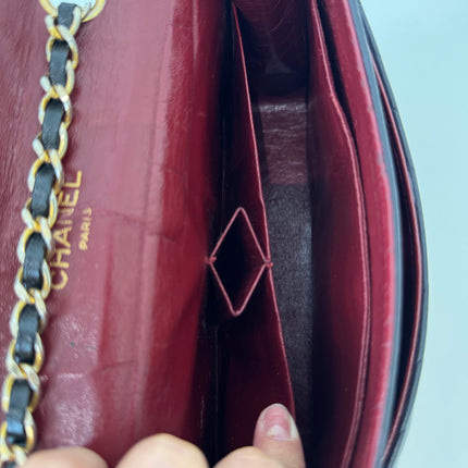 Sac Chanel Épaule Vintage Chevrons Noir