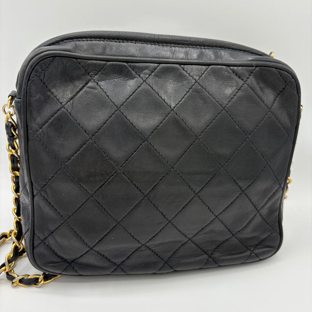 Caméra Chanel vintage bleu nuit