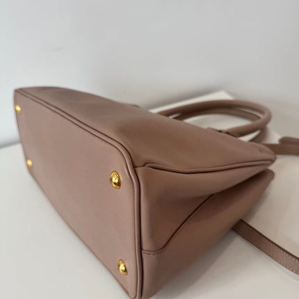 Sac Prada Galleria moyen vieux rose