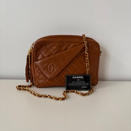 Sac Chanel caméra caramel