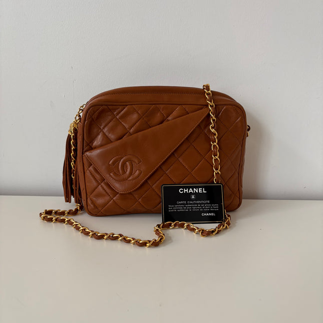 Sac Chanel caméra caramel