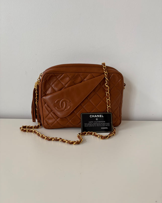 Sac Chanel caméra caramel