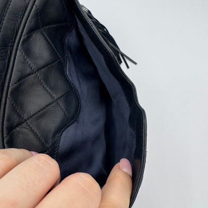 Sac Chanel caméra vintage bleu nuit