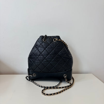 Sac à dos Chanel Gabrielle cuir noir