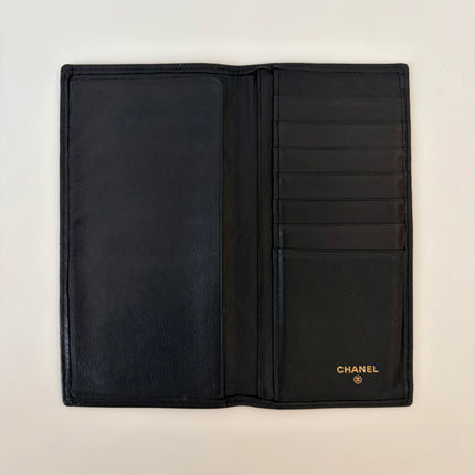Portefeuille long Chanel noir
