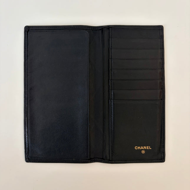 Portefeuille long Chanel noir