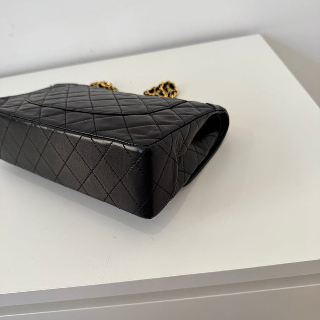 Sac Chanel vintage Fermoir bicolore noir